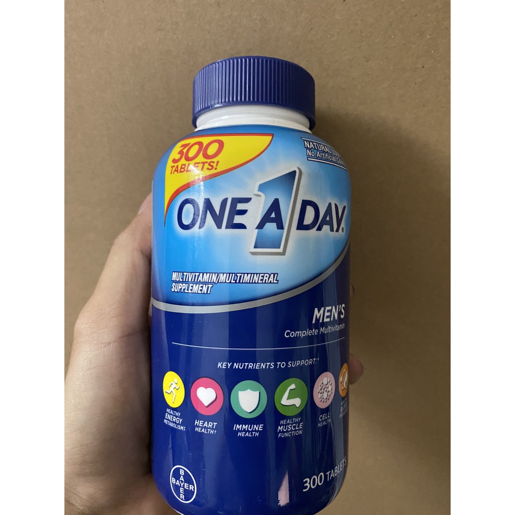 Viên uống Vitamin tổng hợp cho Nam - One A Day Men’s Multivitamin 300 viên của Mỹ - mẫu mới