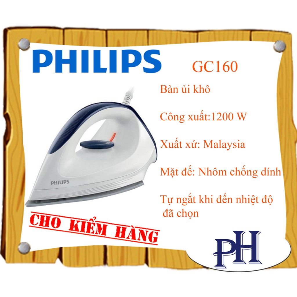 Bàn Ủi Khô Philips GC160