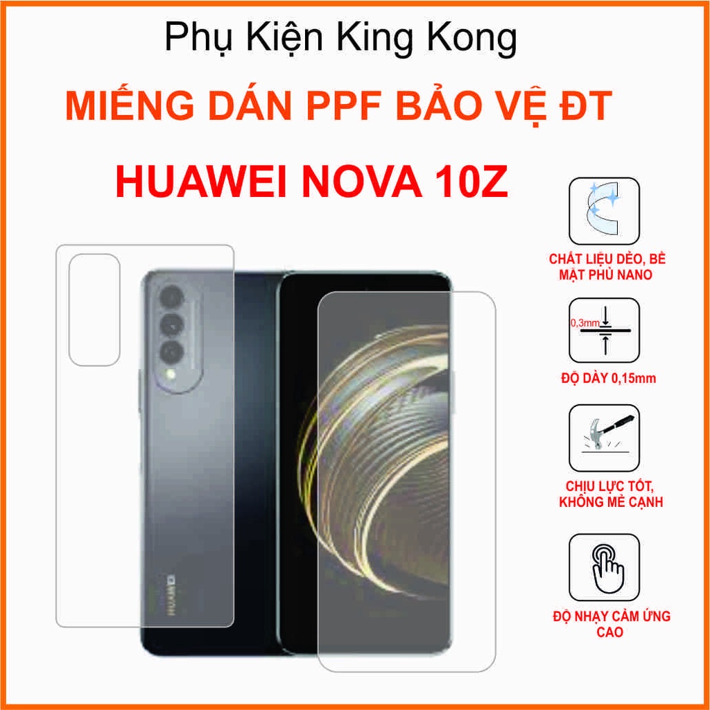 Miếng dán Ppf Huawei Nova 10z Dán chống bám vân tay