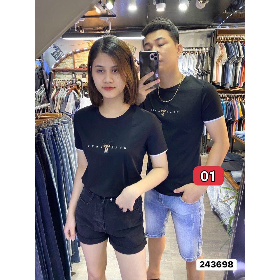 Áo thun Nam,Nữ Cổ Tròn Tay Ngắn T203 chất liệu cotton cao cấp hàng hiệu chuẩn shop( hình ảnh 100%) SHALLY FASHION N96