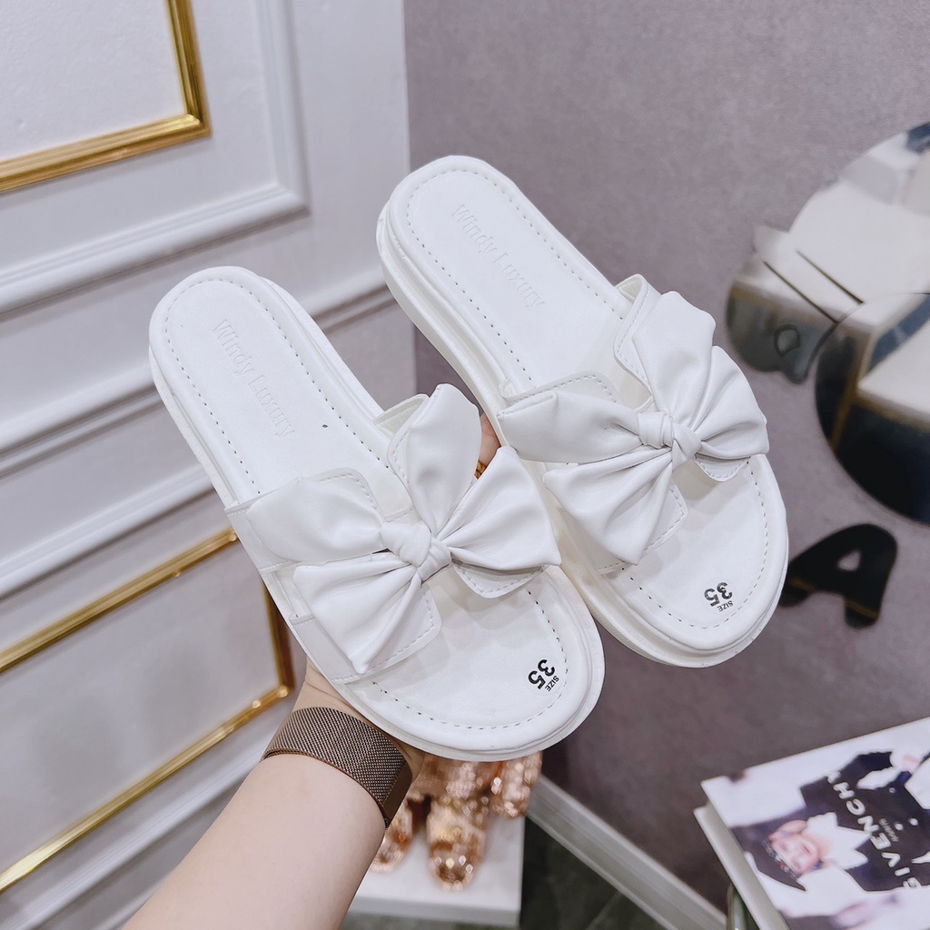 RẺ VÔ ĐỊCH- DÉP NỮ BÁNH MÙ QUAI NƠ 4 CÁNH ĐI MỀM ÊM CHÂN LẮM NHA