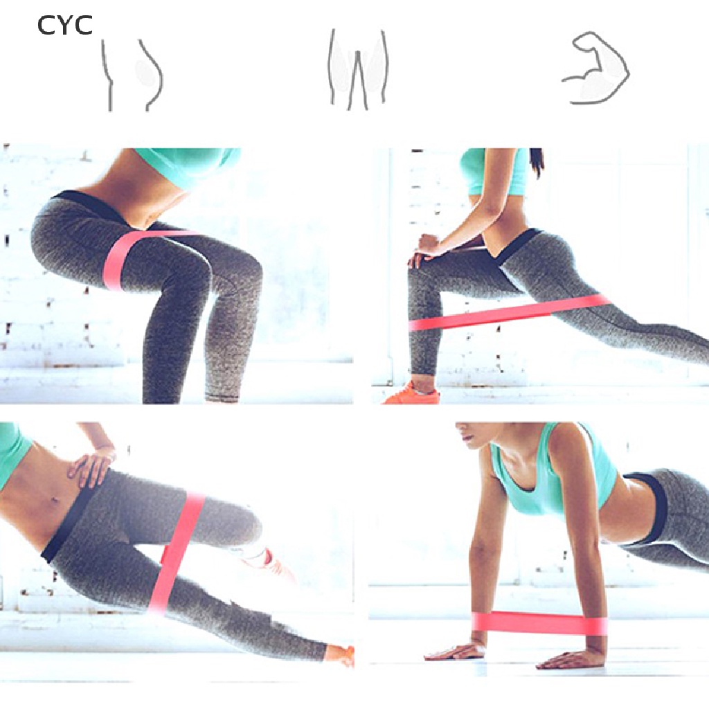 CYC Portable Fitness Workout Equipment Rubber Resistance Bands Yoga Gym Elastic CY