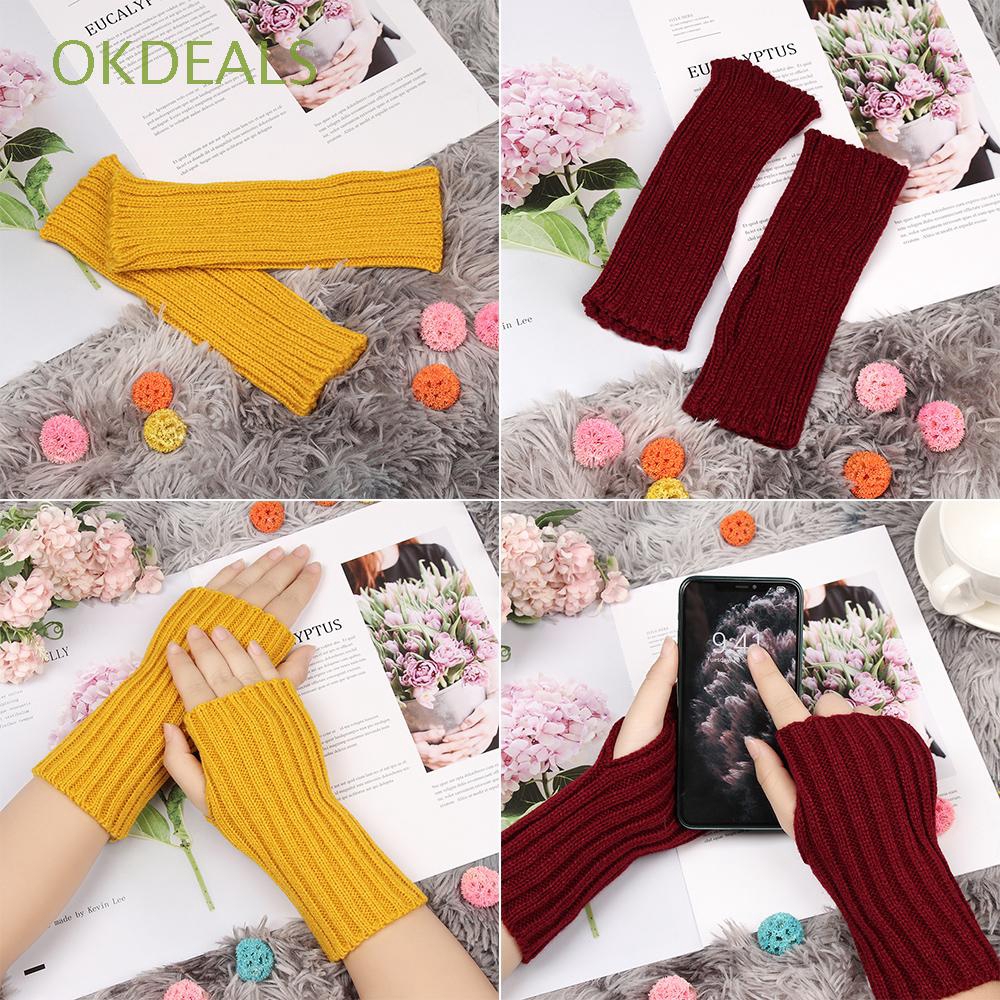 Găng tay dệt kim dài dày dặn giữ ấm cho nam và nữ