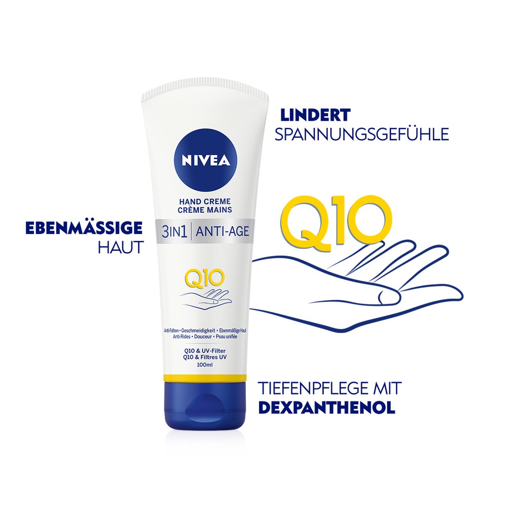 Kem dưỡng da tay chống lão hóa Nivea Q10 – Nội địa Đức