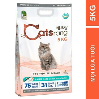 Thức ăn cho mèo Catsrang 5kg,hạt cho mèo mọi lứa tuổi, xuất xứ Hàn Quốc (date 18 tháng kể từ ngày sản xuất)