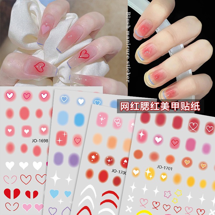 Sticker nail hình dán móng tay hoạt hình logo trang trí móng phụ kiện nail