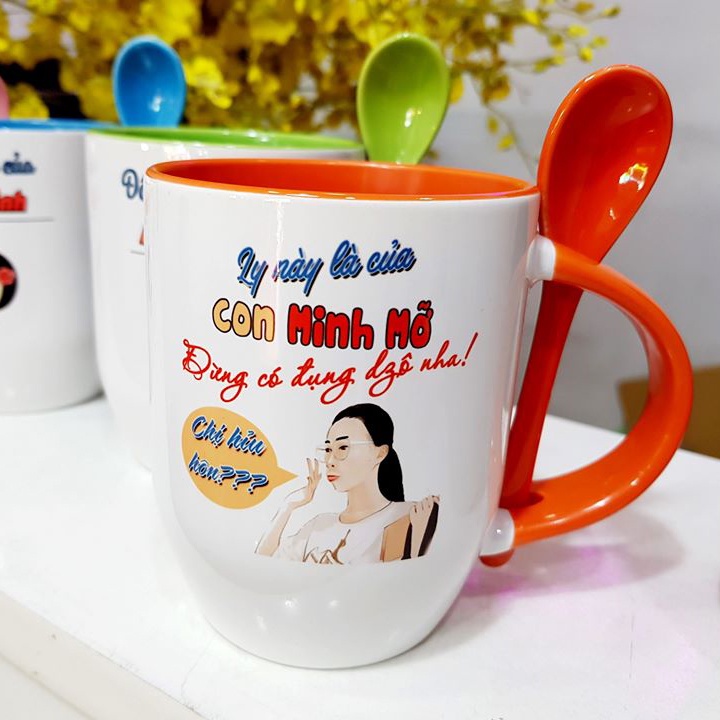 Ly sứ cốc sứ uống nước in hình theo yêu cầu MIỄN PHÍ thiết kế