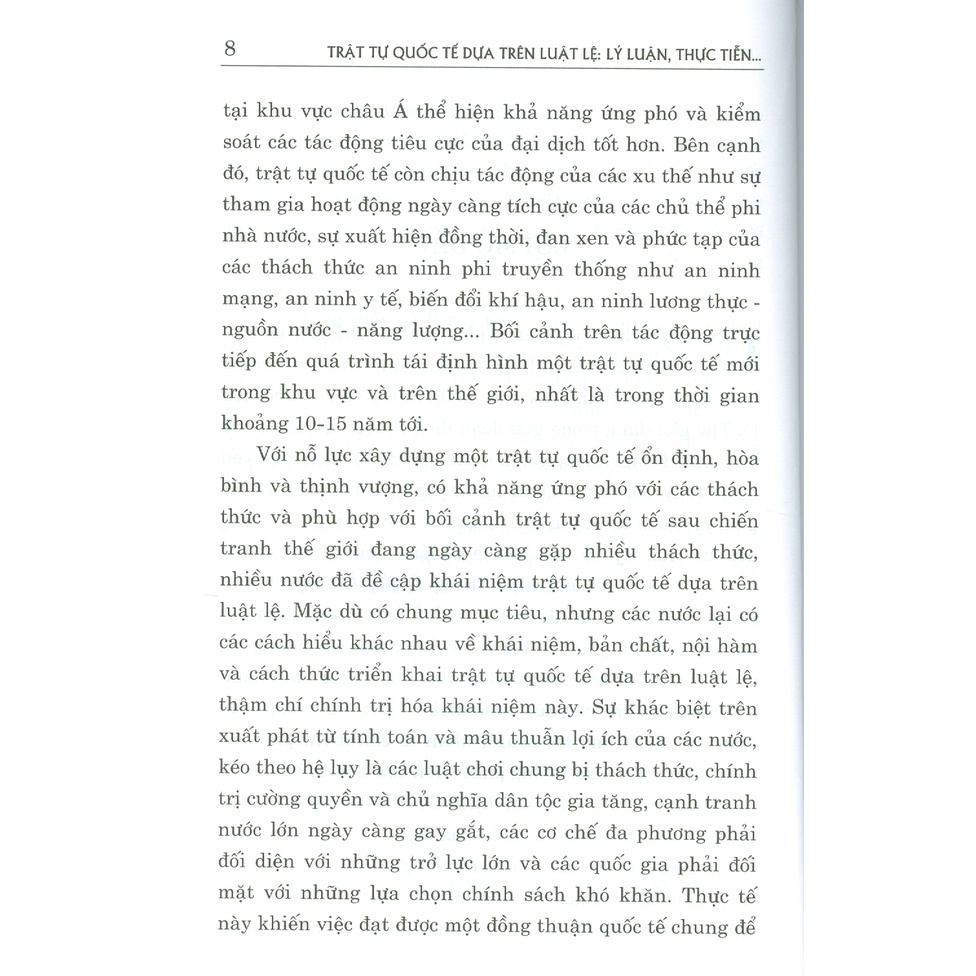 Sách - Trật Tự Quốc Tế Dựa Trên Luật Lệ - Lý Luận, Thực Tiễn Và Hàm Ý Chính Sách Đối Với Việt Nam
