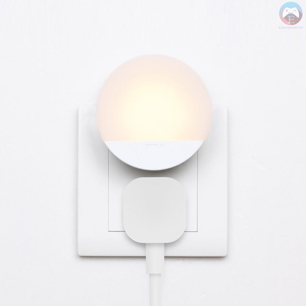 Ê Xiaomi Youpin Opple Plug In Night Light LED Household Lamp Auto Light Sensing Sleep Light No Blue Light 3000K For Bedroom Aisle Corridor Stairs Baby Room 220V 2pcs