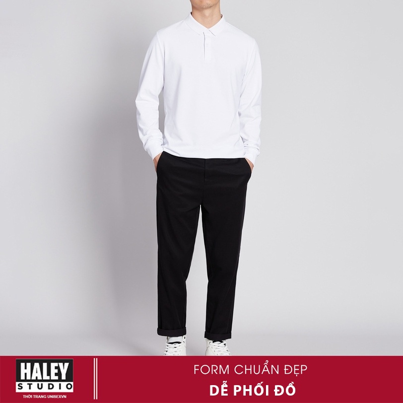 Áo Polo HALEY Nam Dài Tay Phong Cách Trẻ Trung Basic,Áo Giữ Nhệt Có Cổ Dài Tay Dáng Ôm đủ size 45-95kg chất đep cao cấp