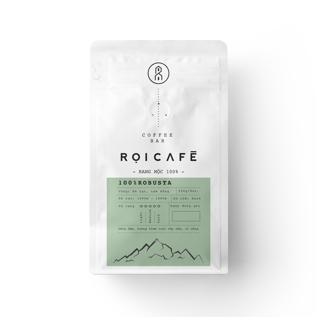 Cà Phê Robusta nguyên chất 100% rang mộc, không chất bảo quản, vị đắng đậm mạnh từ RỌI CAFÉ