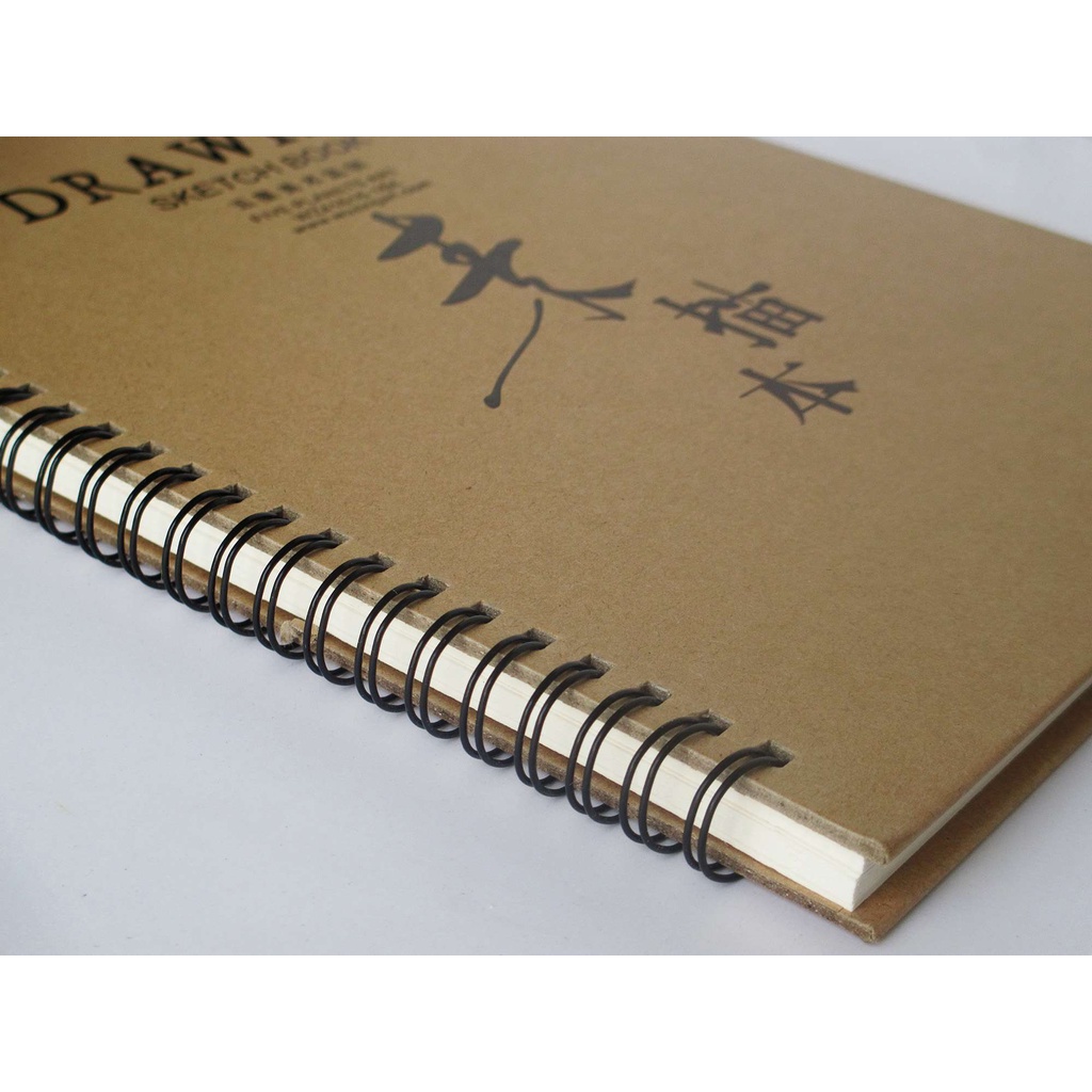 Sổ Ký Họa Drawing Sketchbook 160gsm A4 lỡ, A3 lỡ 32 tờ có lò xo