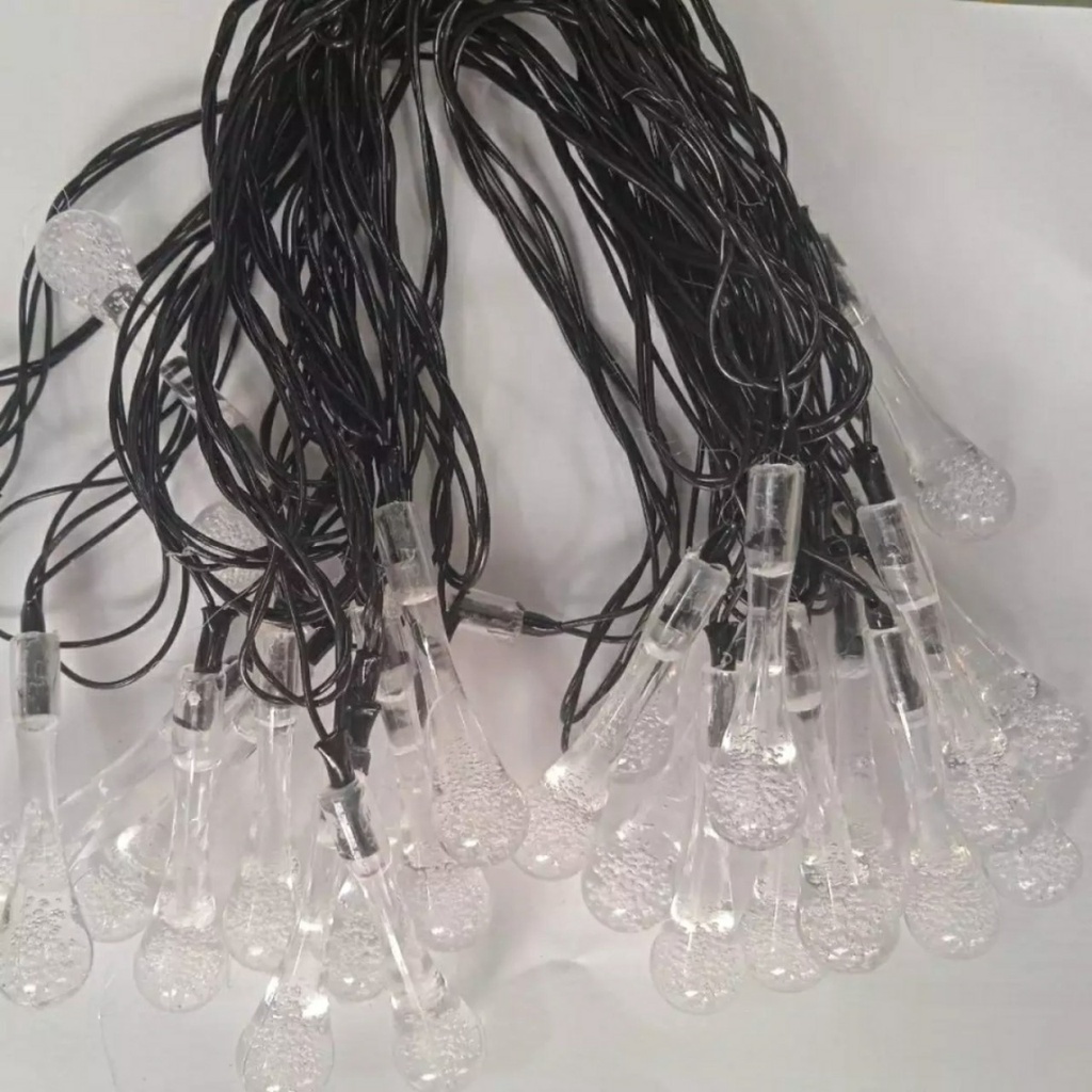 Đèn led  dây chớp nháy pha lê hình giọt nước 10m nhiều màu chất lượng dùng trang trí .