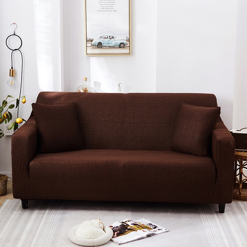 Ready Stock Sofa Cover Pure Color Couch Cover 1 2 3 4 Seater Slipcover Elastic Sofa Cover Multiple Colour