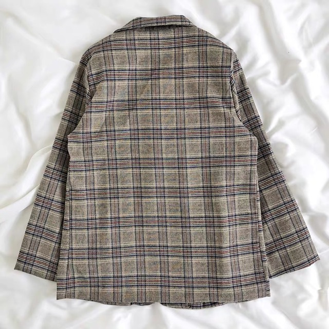 Áo blazer nữ kẻ caro phong cách thời trang công sở - Hàng sẵn | BigBuy360 - bigbuy360.vn