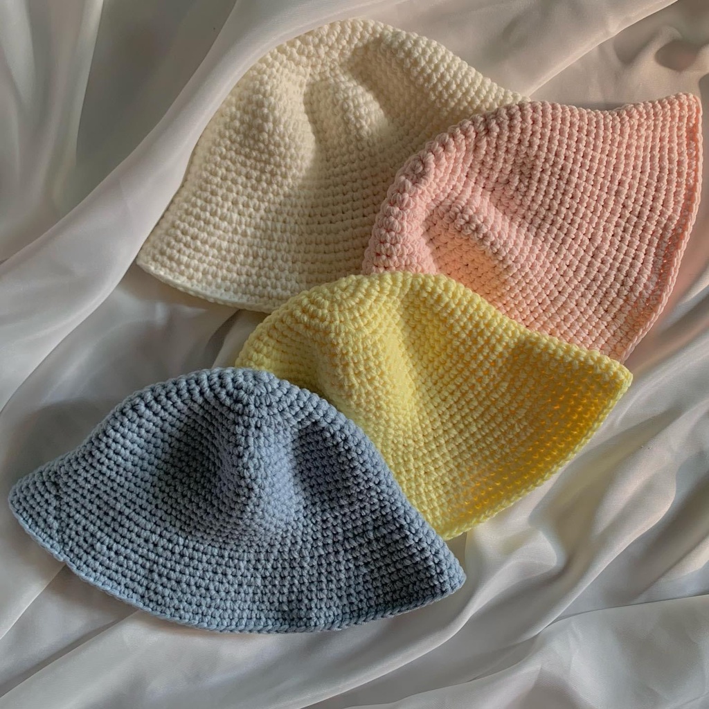 Nón Len Bucket Tai Bèo Nhiều Màu - Crochet Bucket Hat