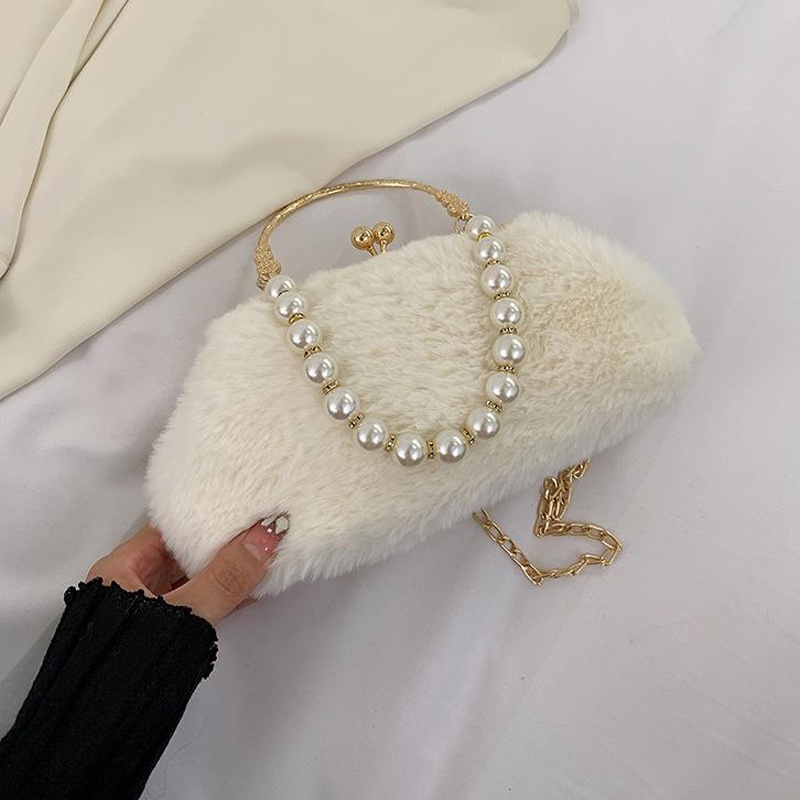 Túi Đeo Chéo Phối Lông Thời Trang Cho Nữ