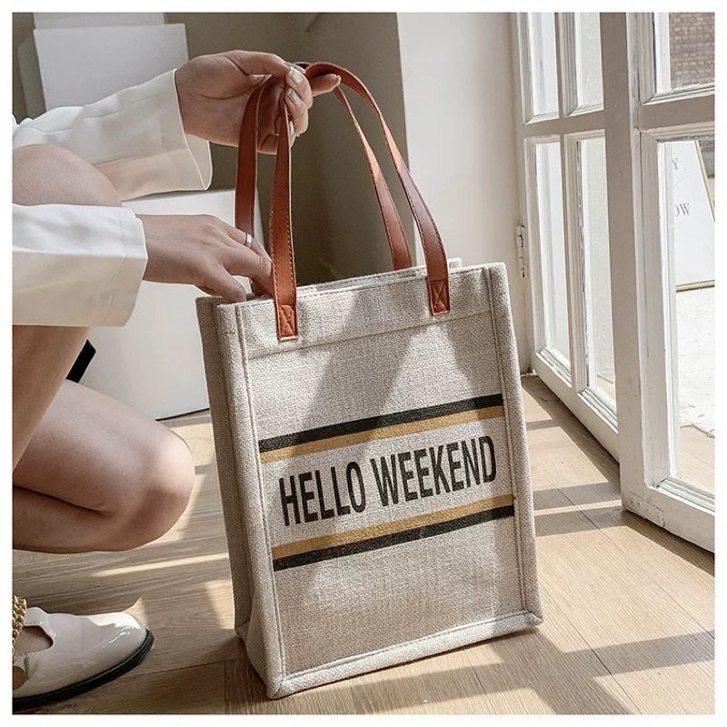 Túi Cói Hello Weekend, Hoa Văn Cao Cấp