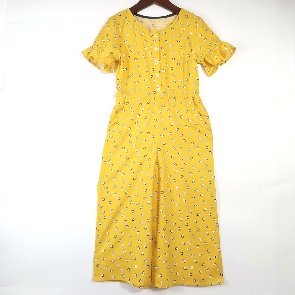 Jumsuit bé gái vải lanh size từ 6 tuổi đến 18 tuổi