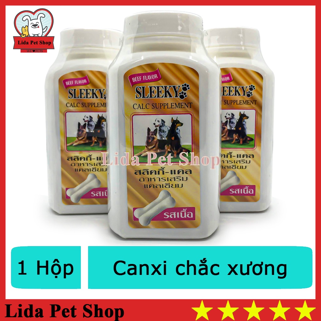 [CHÍNH HÃNG] Canxi Sleeky cho chó mèo - bổ sung canxi cho răng và xương khớp chó mèo - Lida Pet Shop