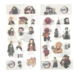 MJJ 6 mảnh Nhãn dán họa tiết hoạt hình đáng yêu chống thấm nước Demon Slayer: Kimetsu no Yaiba Kamado Nezuko