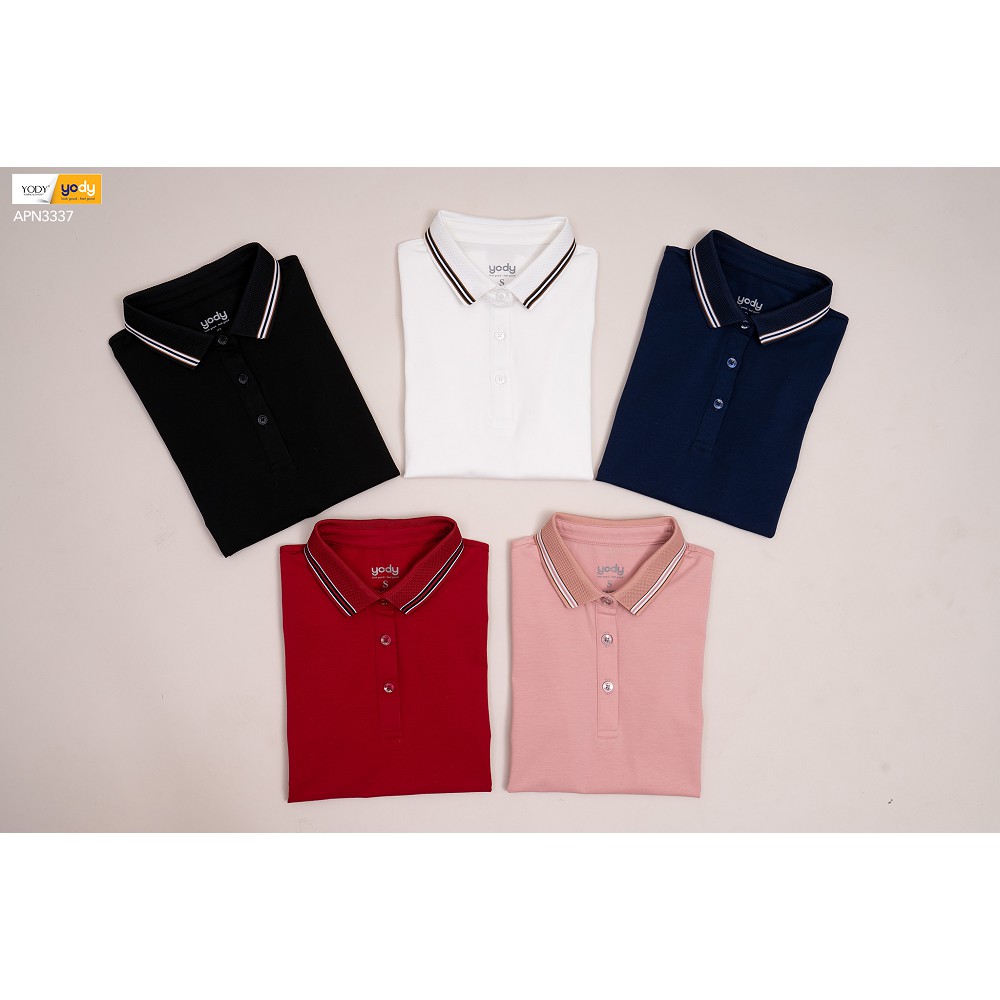 Áo thun Polo nữ Yody cổ dệt phối viền chất cotton mềm mịn APN3337