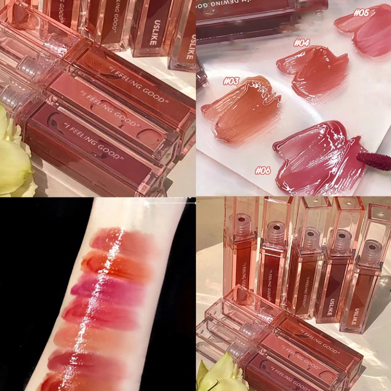 [Hàng mới về] Son bóng Uslike trang điểm dưỡng ẩm nhiều màu sắc thời trang tùy chọn