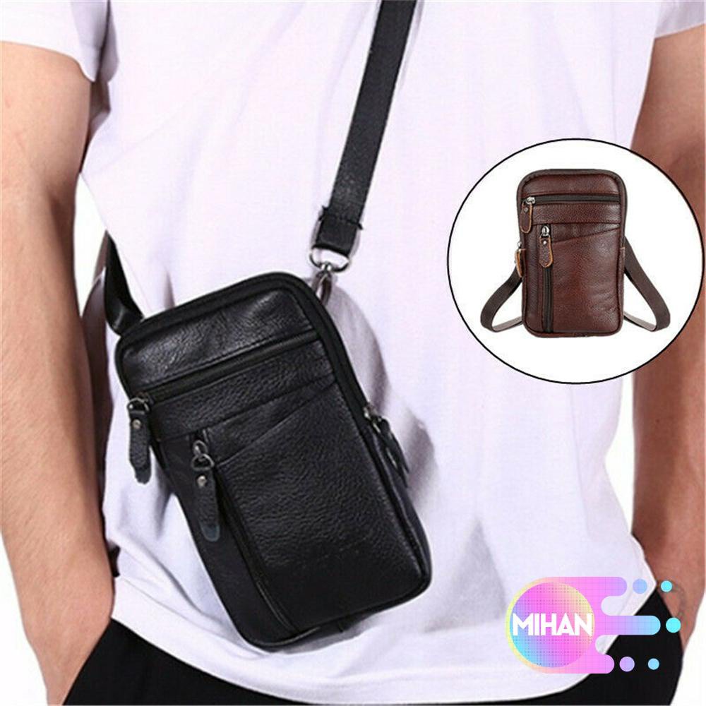 Túi đeo chéo đựng đồ dùng đa năng vải da chống thấm nước cá tính thời trang cho nam