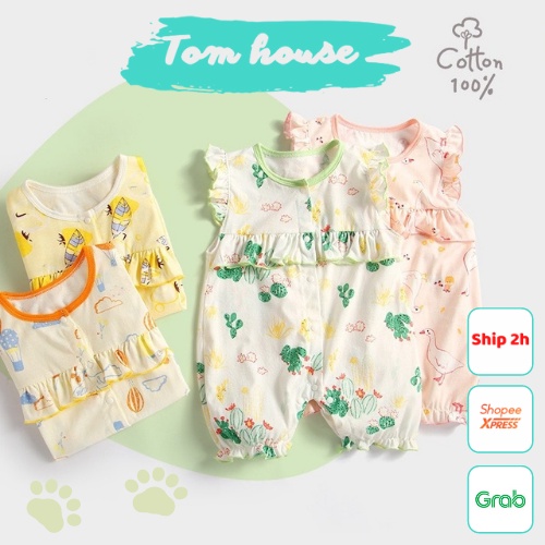 Bộ Body Đùi Tiểu Thư Họa Tiết Dễ Thương Hè Cho Bé Gái Sơ Sinh 𝟐𝟕𝐁𝐃𝐃𝐔