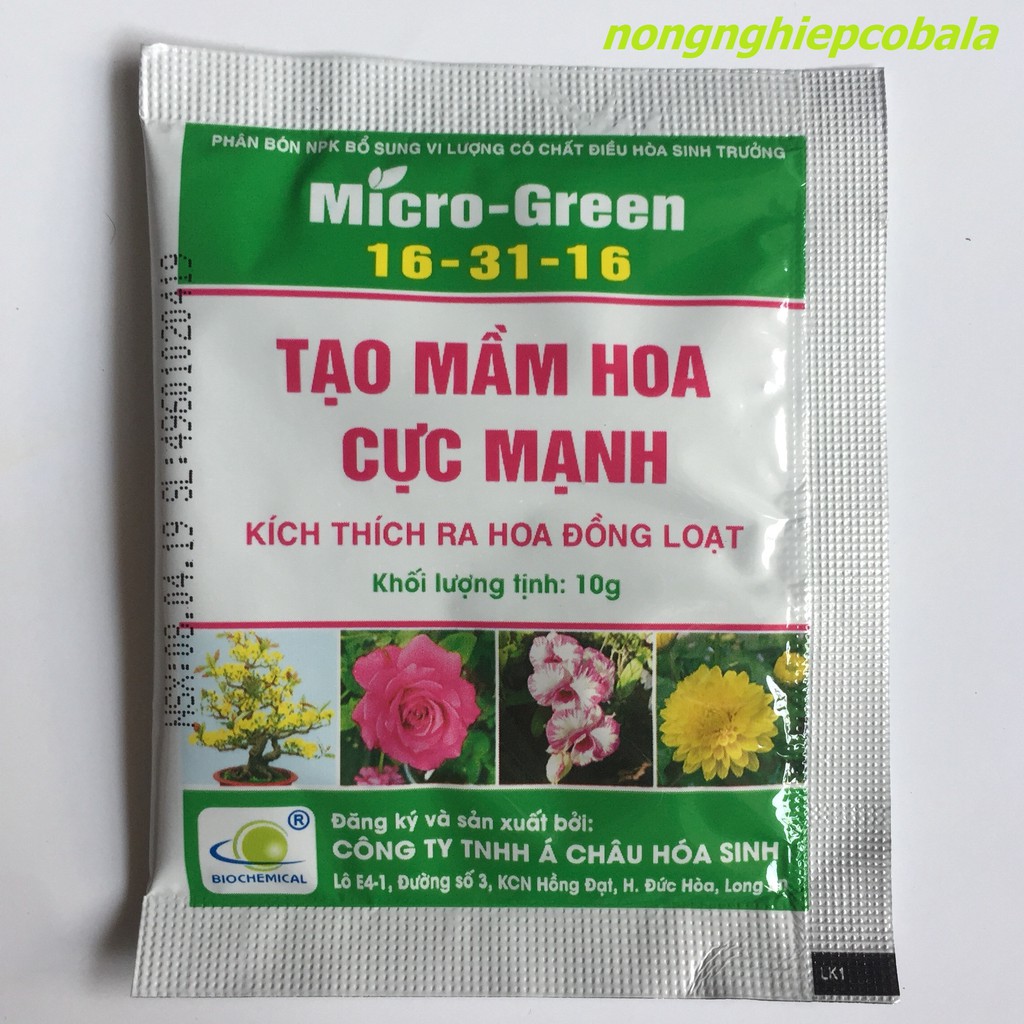 Phân bón kích ra hoa micro-green 16-31-16 gói 10gr - ảnh sản phẩm 1