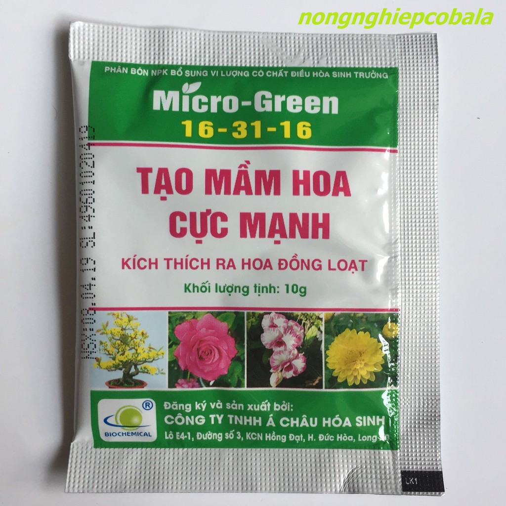 Phân Bón Kích Ra Hoa Micro-Green 16-31-16 (Gói 10gr)