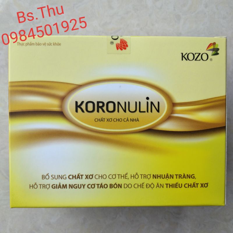 Koronulin chất xơ cho cả nhà (hộp 20 gói) Kozonulin bổ sung chất xơ, hỗ trợ nhuận tràng, giảm táo