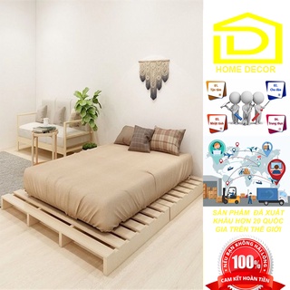 Giường ngủ palet 1m * 2m gỗ thông mỹ nhập khẩu dày 2cm rất chắc chắn