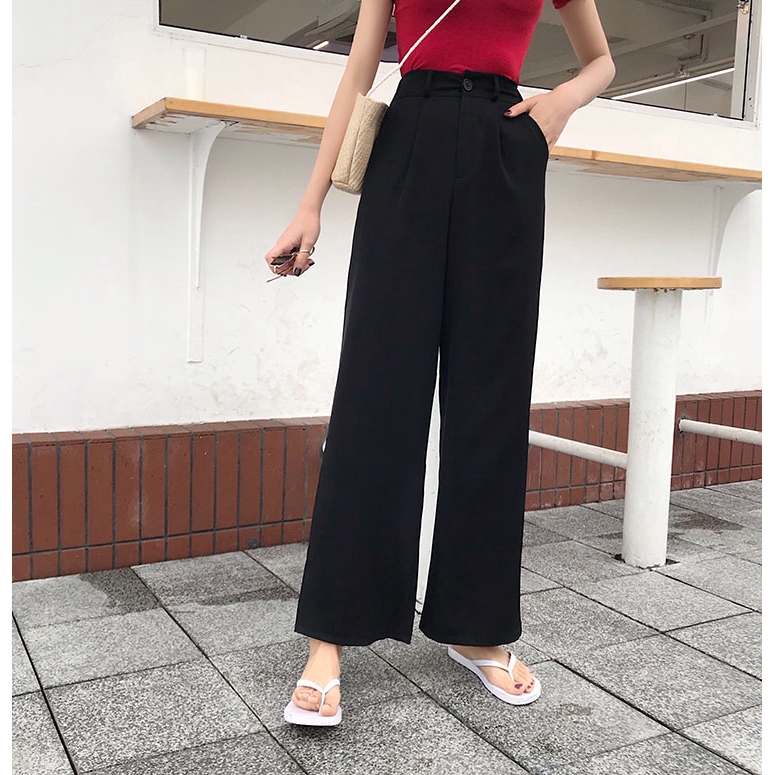 SUXI Quần Dài Lưng Cao Thiết Kế Mới Cho Phái Nữ