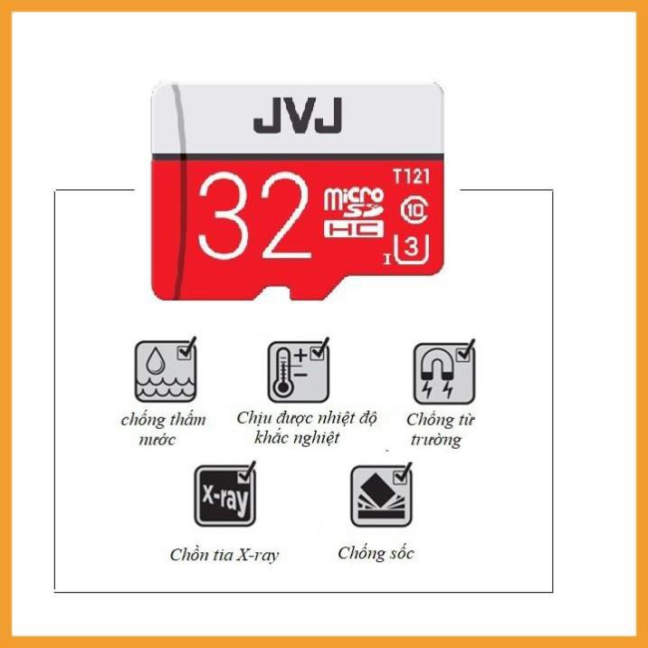 Thẻ nhớ JVJ 32G ProU3 Class10 – chuyên dụng cho CAMERA, hàng tốt giá tốt BH 5 năm, 1 đổi 1