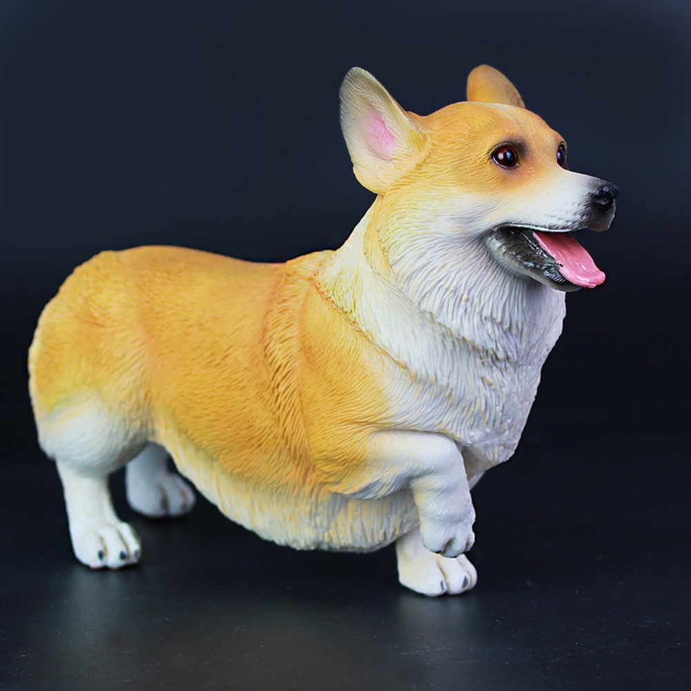 Đồ trang trí Chú Chó Corgi Bằng Nhựa Trang Trí Bàn Làm Việc