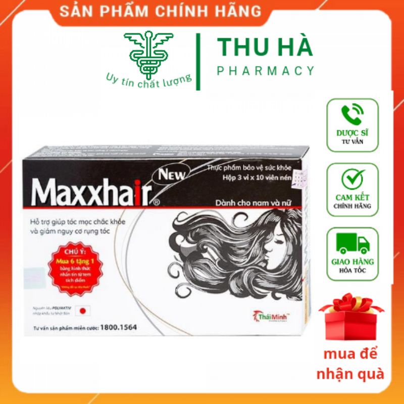 [Chính Hãng] Maxxhair viên uống Maxxhair giúp tóc mọc chắc khỏe và giảm nguy cơ rụng tóc