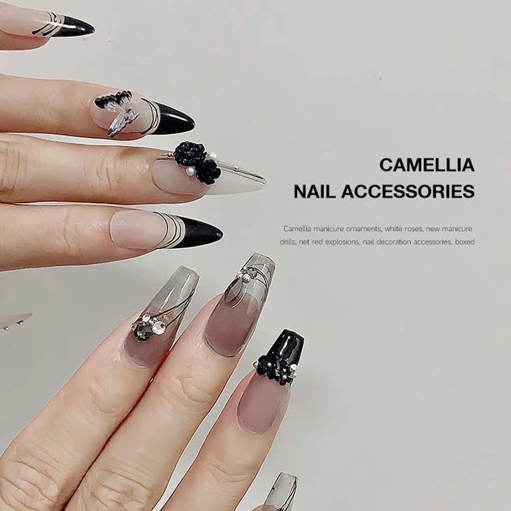 OCEANMAP Phụ Kiện Trang Trí Móng Tay Hình Bướm 3D Thời Trang Dành Cho Nữ