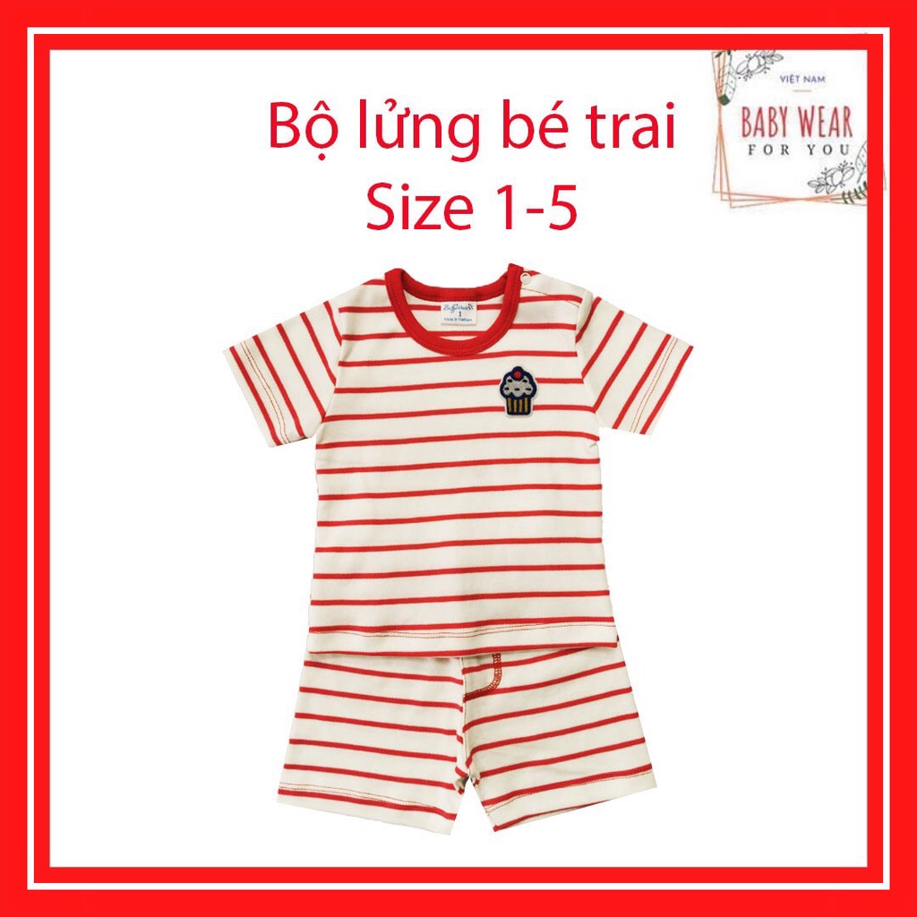 Bộ lửng thun chất đẹp cho bé trai Baby Wear (6-12kg)
