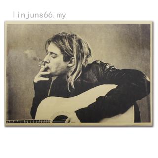 1 tấm poster hình kurt cobain / / nirvana frontman / rock / / linjuns66