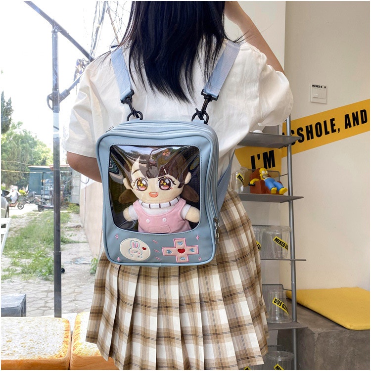 Ba Lô Nylon Đi Học Thiết Kế Hình Máy Chơi Game Dễ Thương Phong Cách Lolita 3 Chiều Cho Nữ