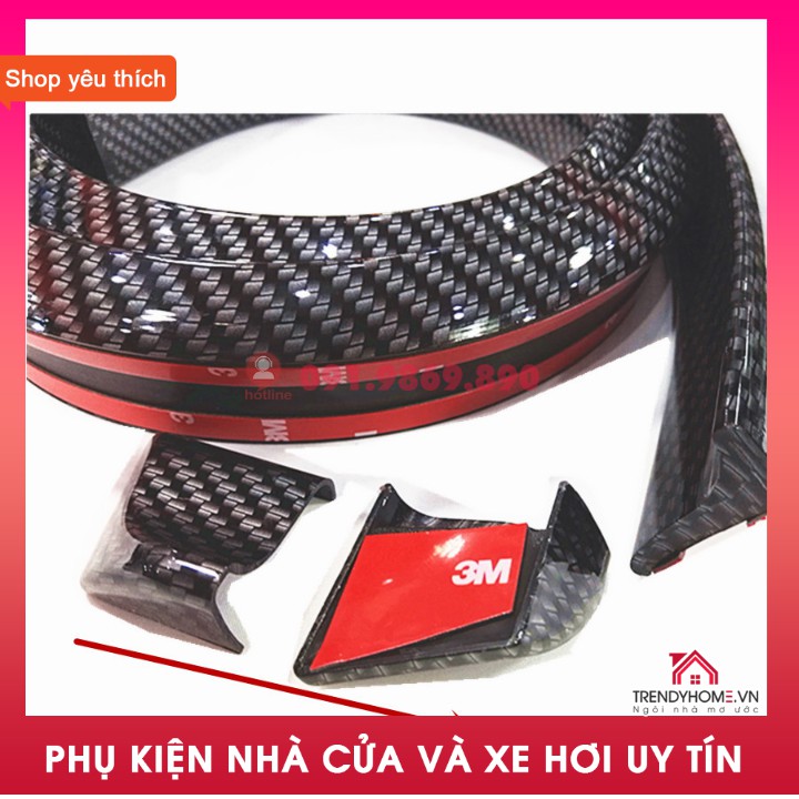 Phụ kiện ô tô |  Đuôi Gió, Cánh Lướt Gió Cao Su Vân Carbon 3D Xe Ô Tô Phong Cách Thể Thao