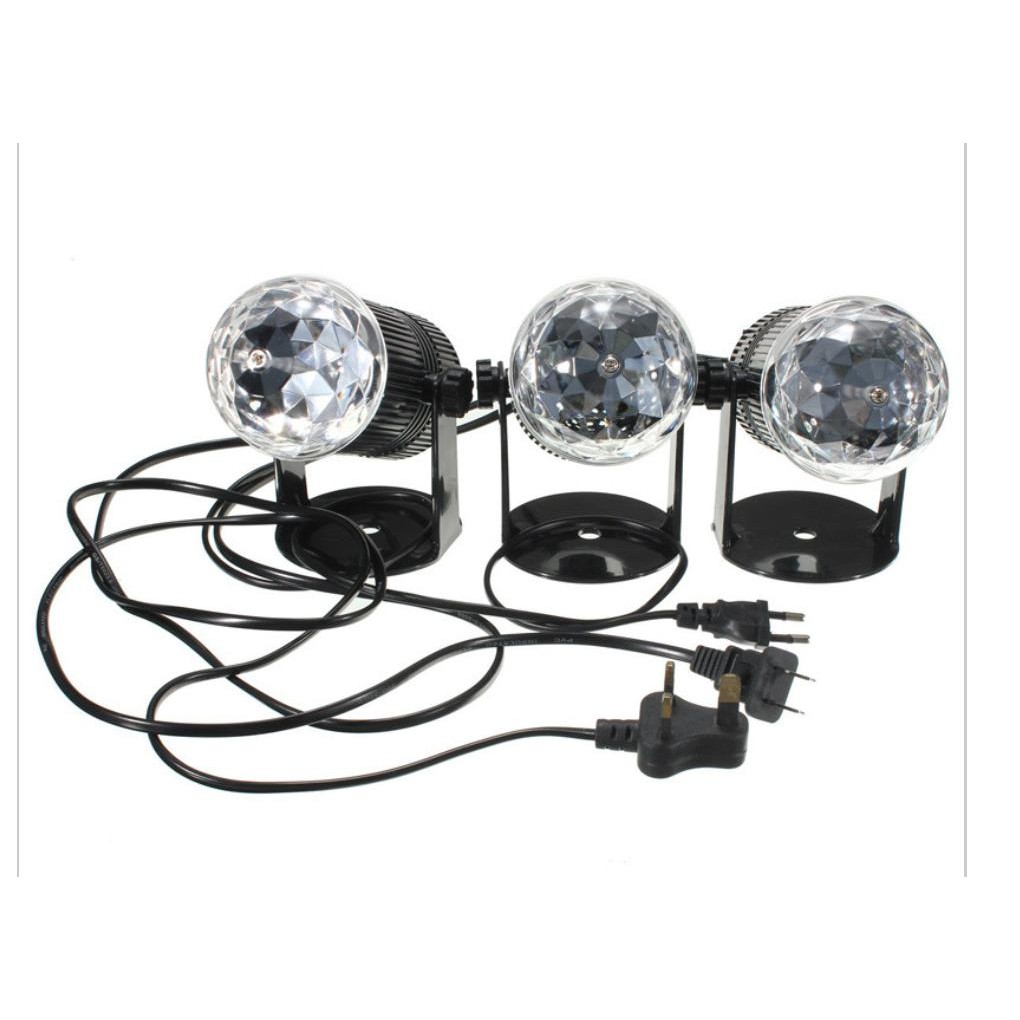 [ĐÈN SÂN KHẤU] Đèn Mini Chớp 7 Màu 3 Bóng LED Lớn Chớp Nháy Tự Động