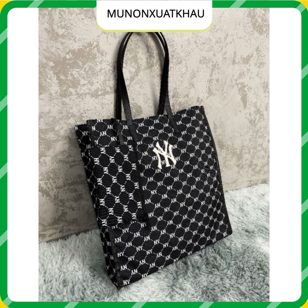 Túi vải MLB NY MONOGRAM TOTE BAG BLACK
