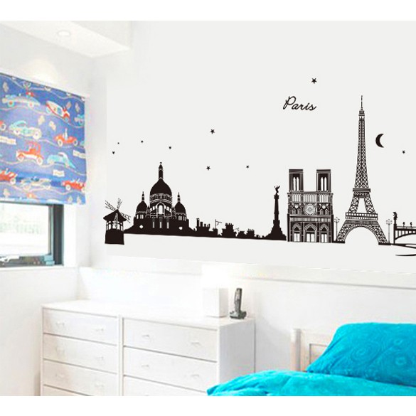 Decal Dán Tường Tháp Eiffel