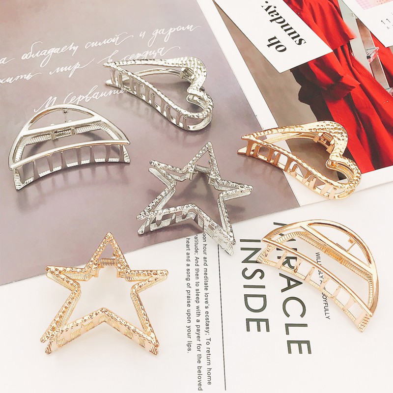 Kẹp Tóc Kim Loại Đơn Giản Phong Cách Hàn Quốc