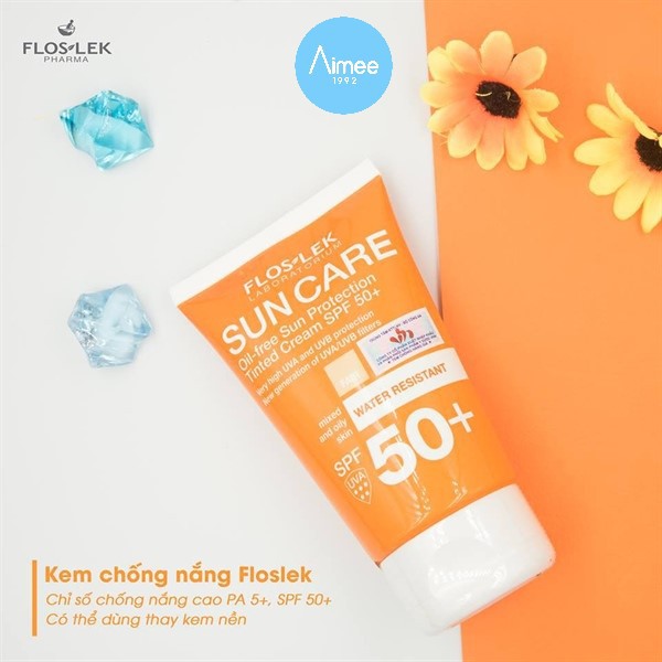 Kem chống nắng Floslek Laboratorium Sun Care Oil Free Cream SPF50+ 50ml [Aimee1992]