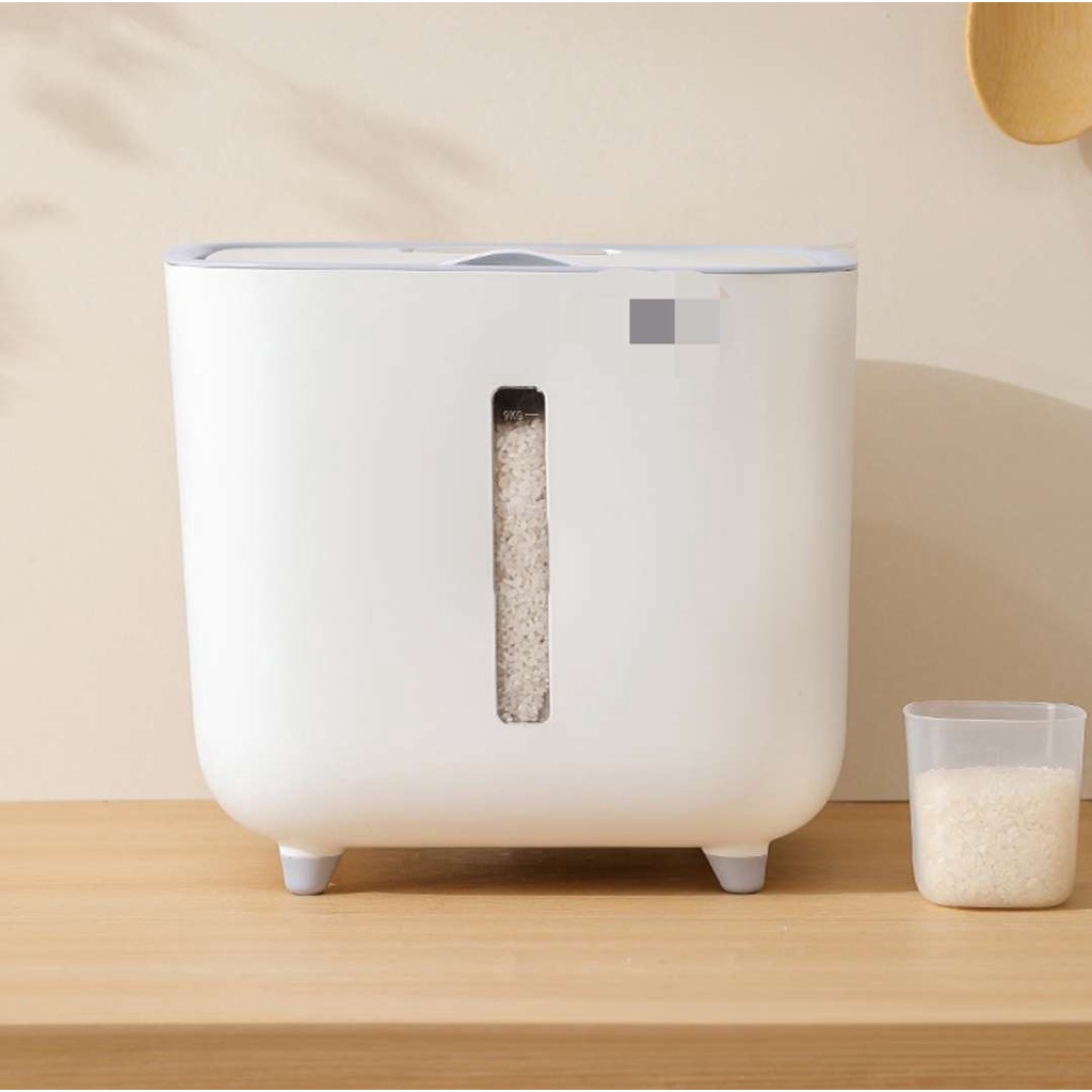 Có thể bán buôn Thùng chứa gạo PS ABS PP Bể chứa hạt kín cho nhà bếp gia đình Hàng giao ngayVirgina056