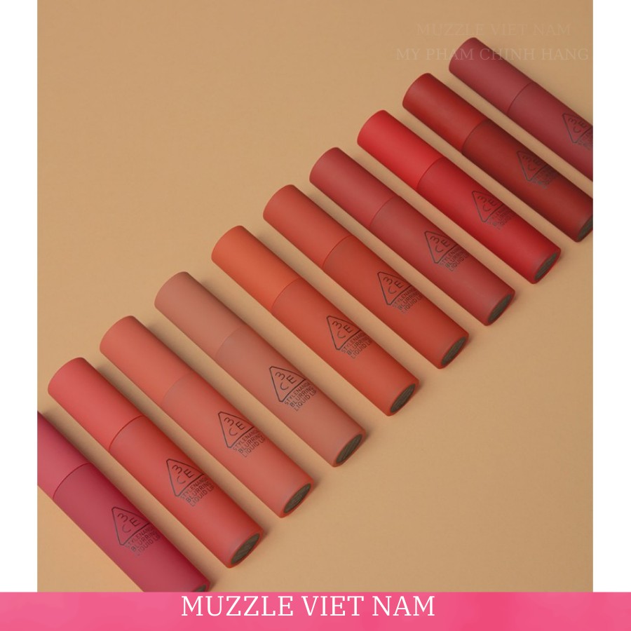 Son 3CE Blurring Liquid Lip Start Now – Màu Đỏ Cổ Điển (Mẫu Mới Hot Nhất)