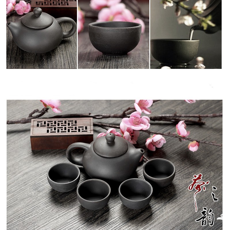 Bộ bình trà gốm sứ 💓FREESHIP💓 Bộ bình trà 4 tách mang phong cách Nhật thiết kế tinh xảo, sang trọng 9482